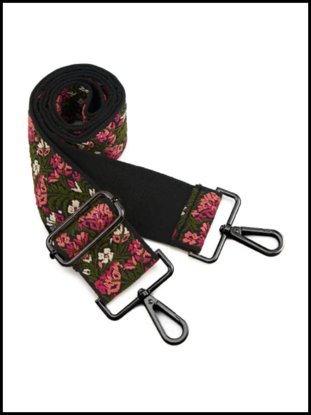 Wide Canvas Shoulder Strap Adjustable Replacement Belt Nickel Hardware Crossbody